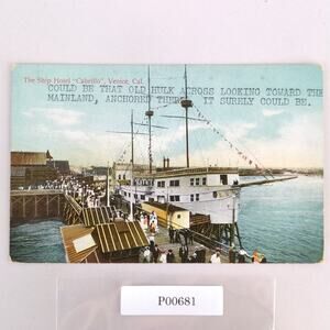 The Ship Hotel Cabrillo Venice California 1900s Rieder Postcard CA PC Type Front